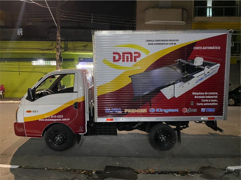 Van de frota envelopada pela DHB